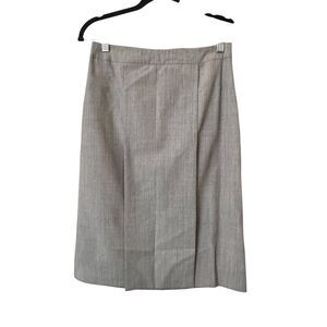 VERONIQUE BRANQUINHO Wool Pleated Pencil Skirt Vintage Gray‎ Sz 36